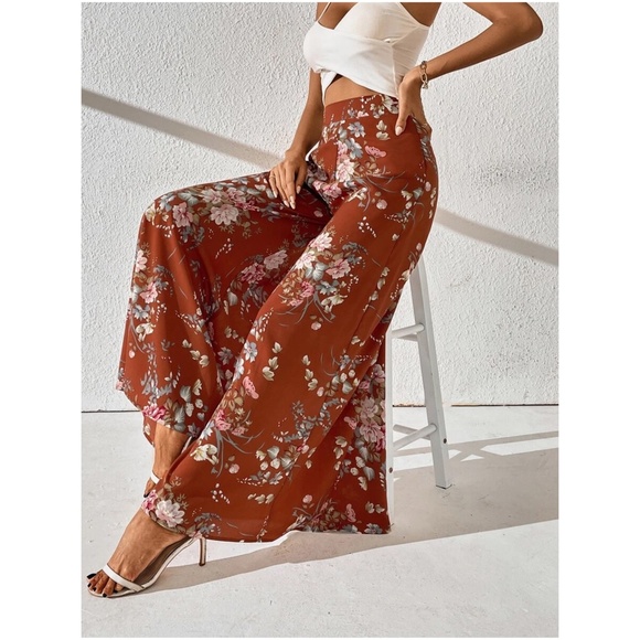 Boho Plus Wide Leg Palazzo Pants - Picture 4 of 10